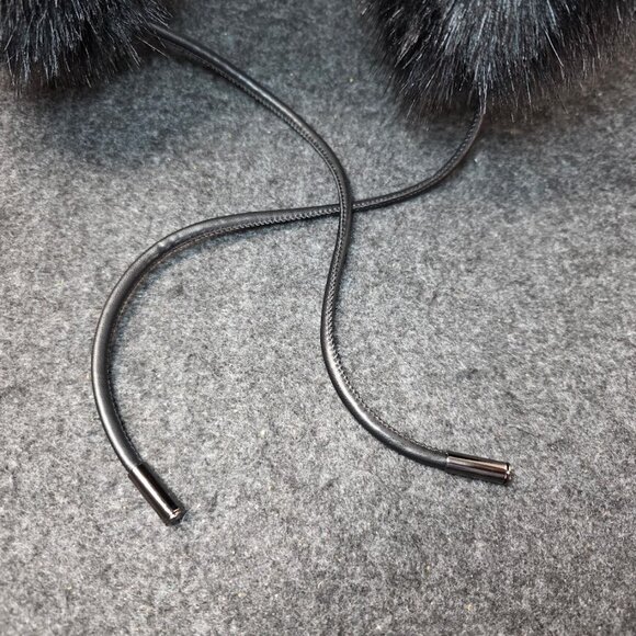 NWT Adrienne Landau Faux Fur Trapper Hat in Black OS - Picture 3 of 12